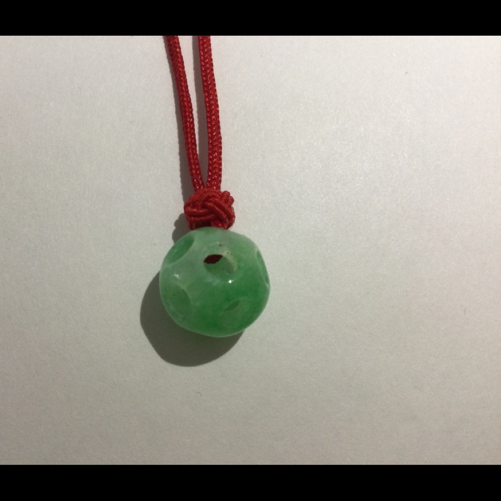 Jade Red String Necklace - Picture 4 of 5
